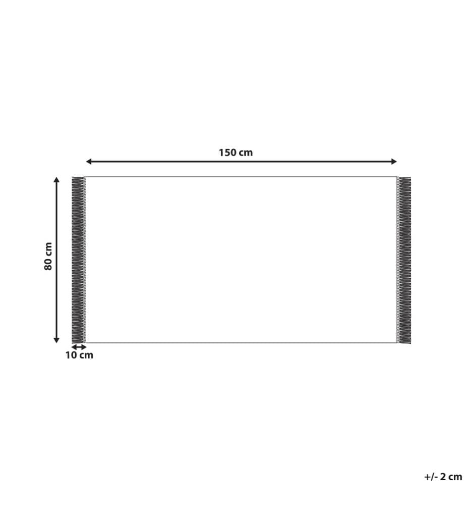 Teppich SAZLI Beige 80 x 150 cm Baumwolle