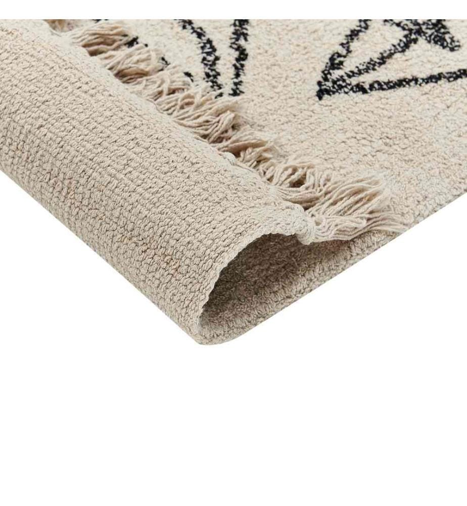 Teppich SAZLI Beige 80 x 150 cm Baumwolle