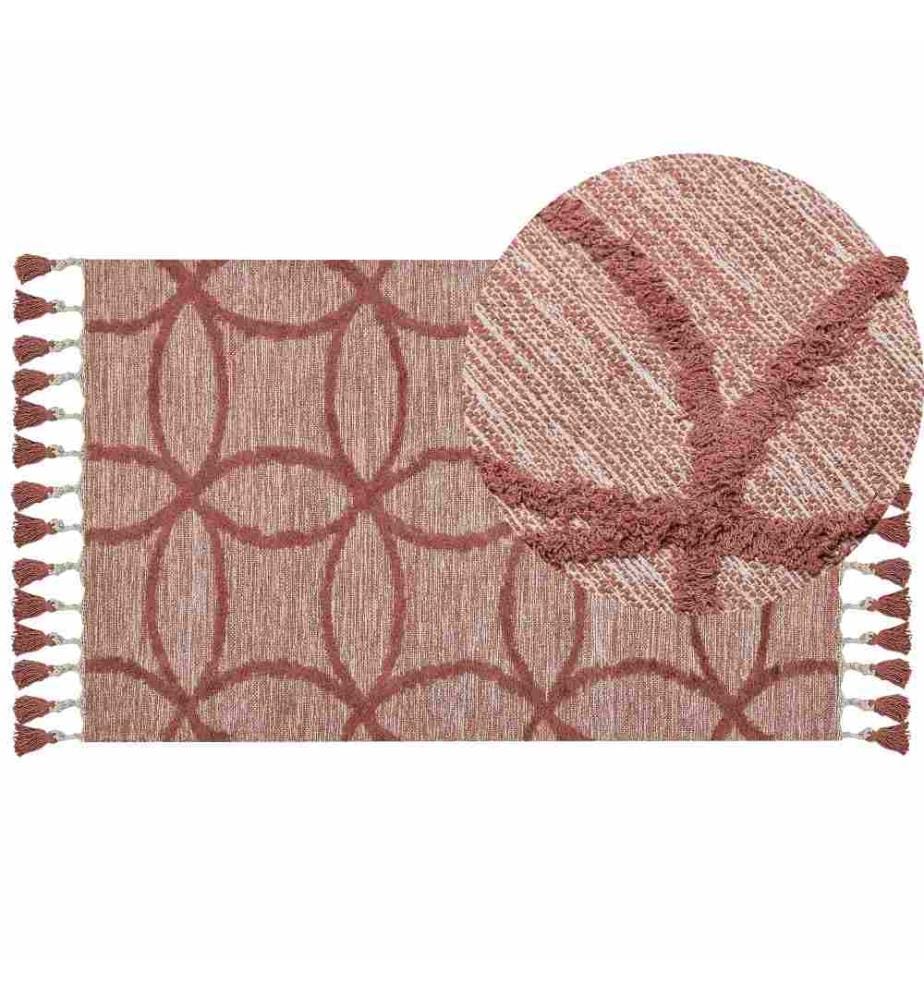 Tapis KIRSEHIR Rouge 80 x 150 cm Coton
