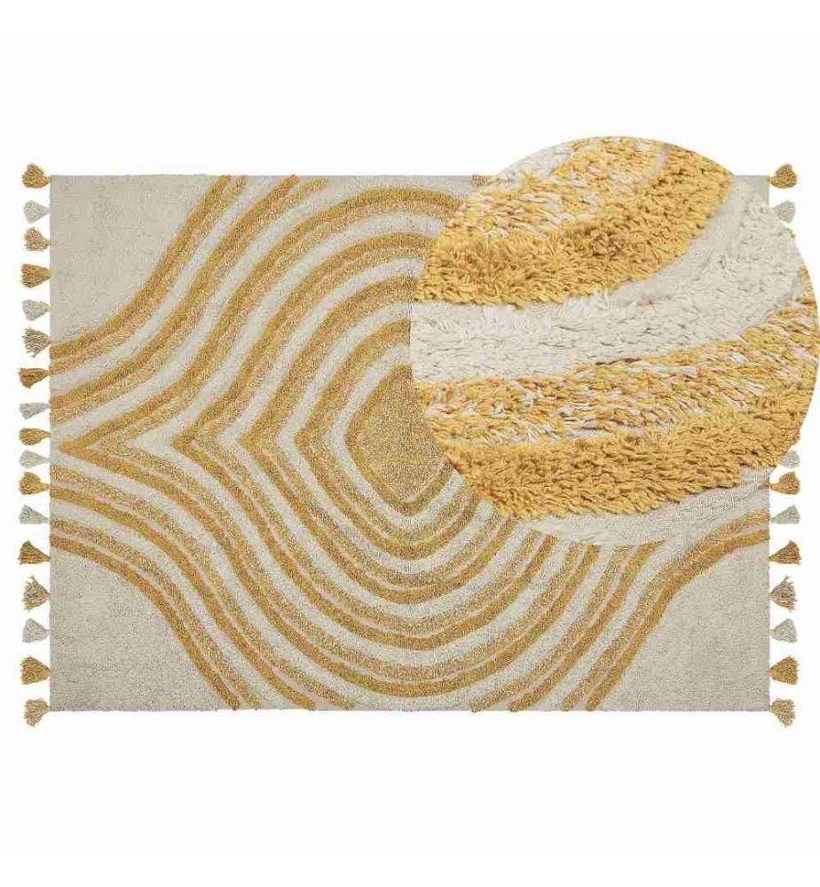 Tapis BINGOL Jaune 140 x 200 cm Coton