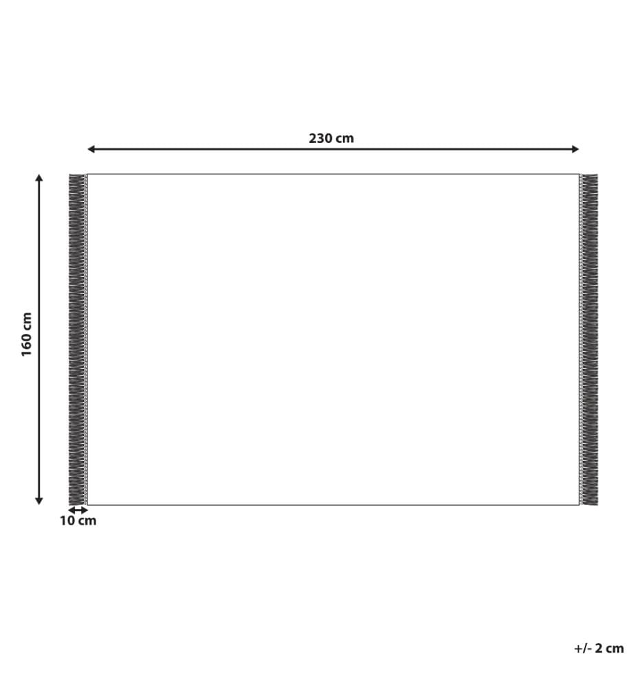Teppich ELDES Beige 160 x 230 cm Baumwolle