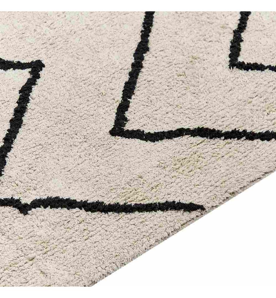Teppich ELDES Beige 160 x 230 cm Baumwolle
