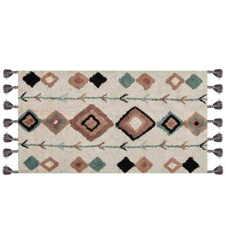 Teppich ESKISEHIR Beige 80 x 150 cm Baumwolle