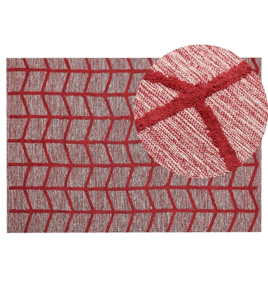 Tapis SIVAS Rouge 140 x 200 cm Coton