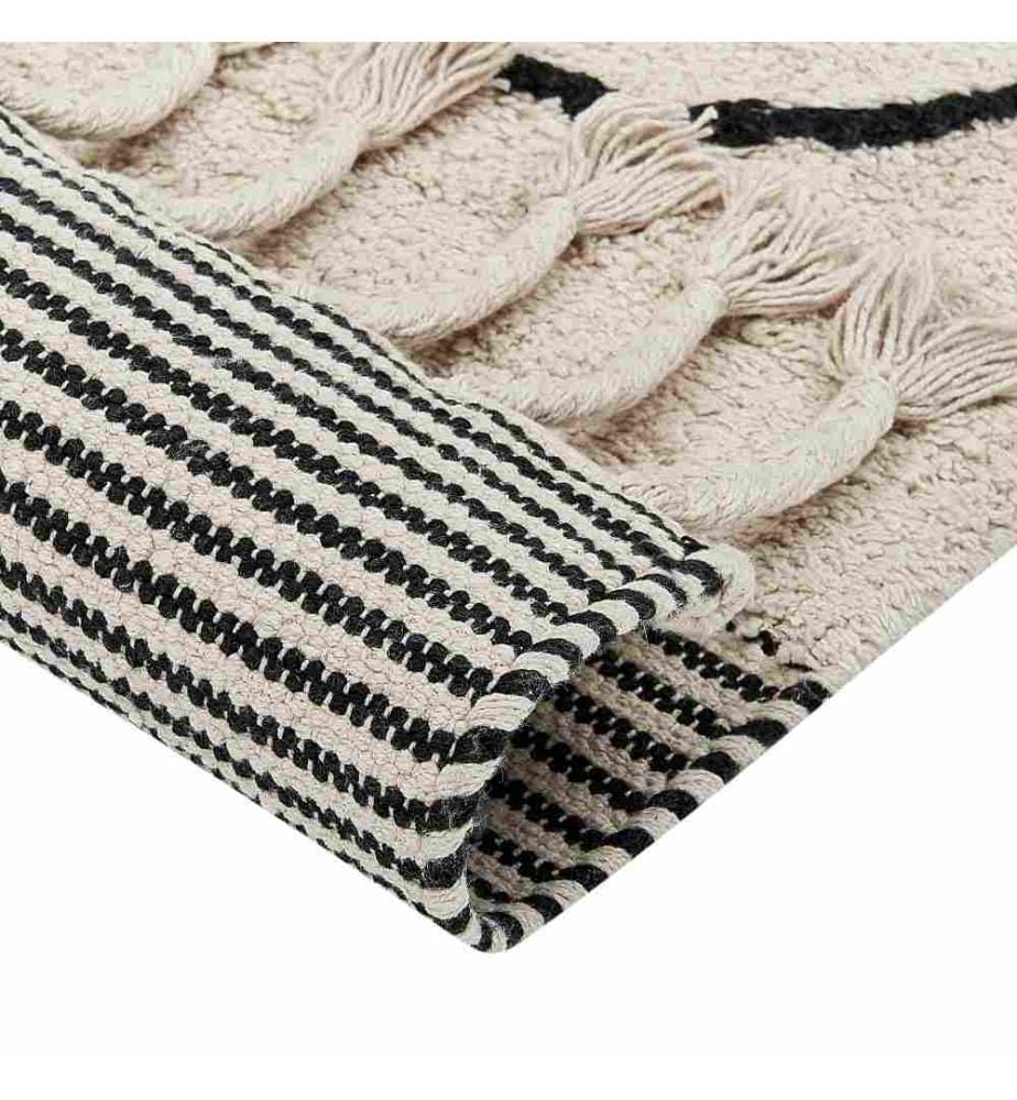 Tapis DOKUZ Beige 140 x 200 cm Coton