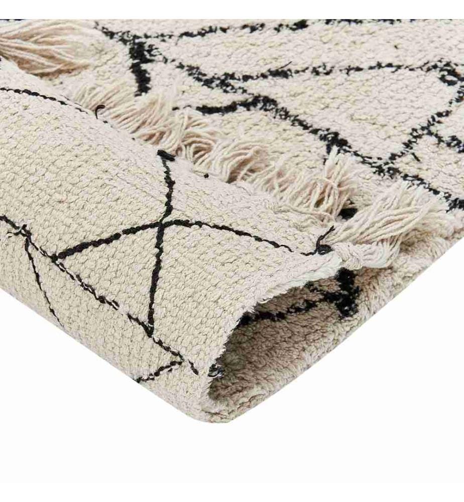 Tapis ZEYNE Beige 140 x 200 cm Coton