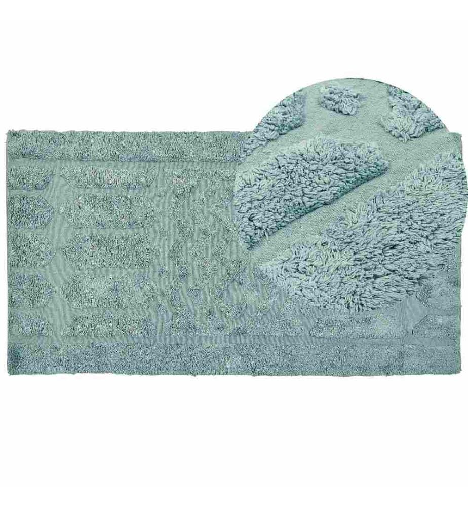 Tapis SIRNAK Vert menthe 80 x 150 cm Coton
