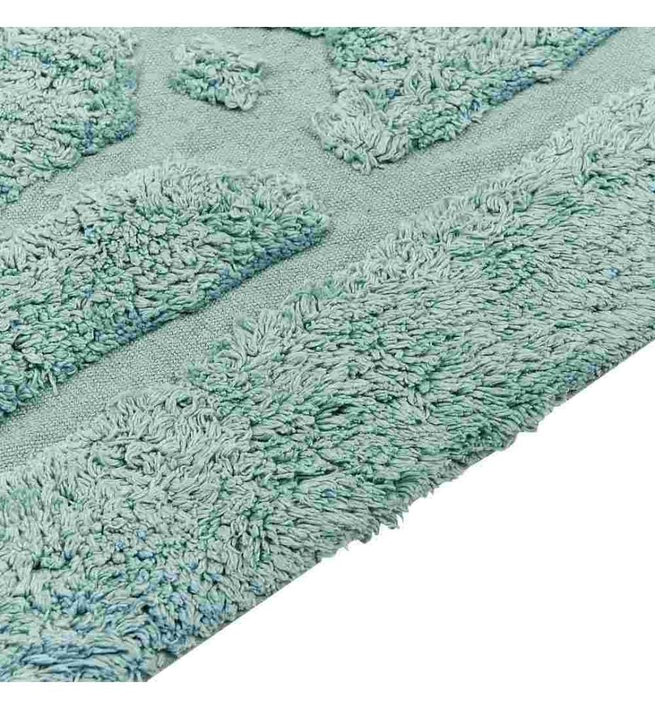 Tapis SIRNAK Vert menthe 80 x 150 cm Coton