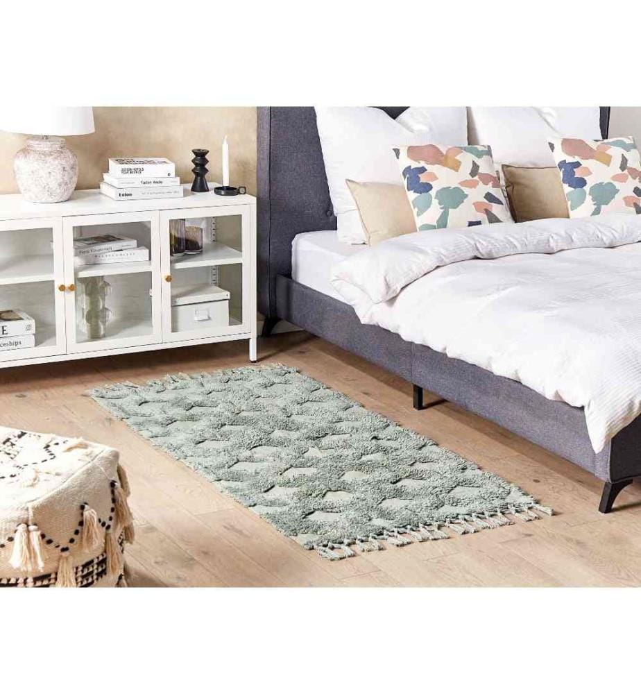Tapis KARS Vert 80 x 150 cm Coton