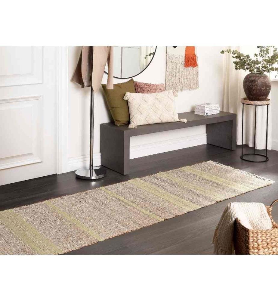 Tapis TALPUR Vert clair 80 x 300 cm Jute