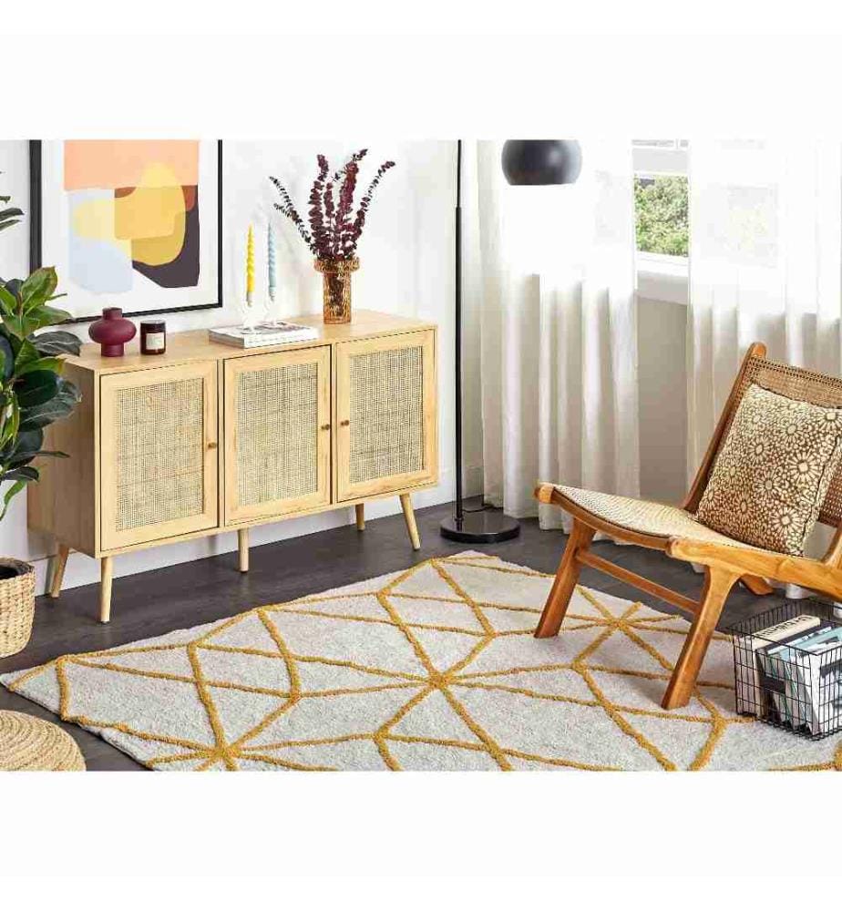 Tapis MARAND Jaune 160 x 230 cm Coton