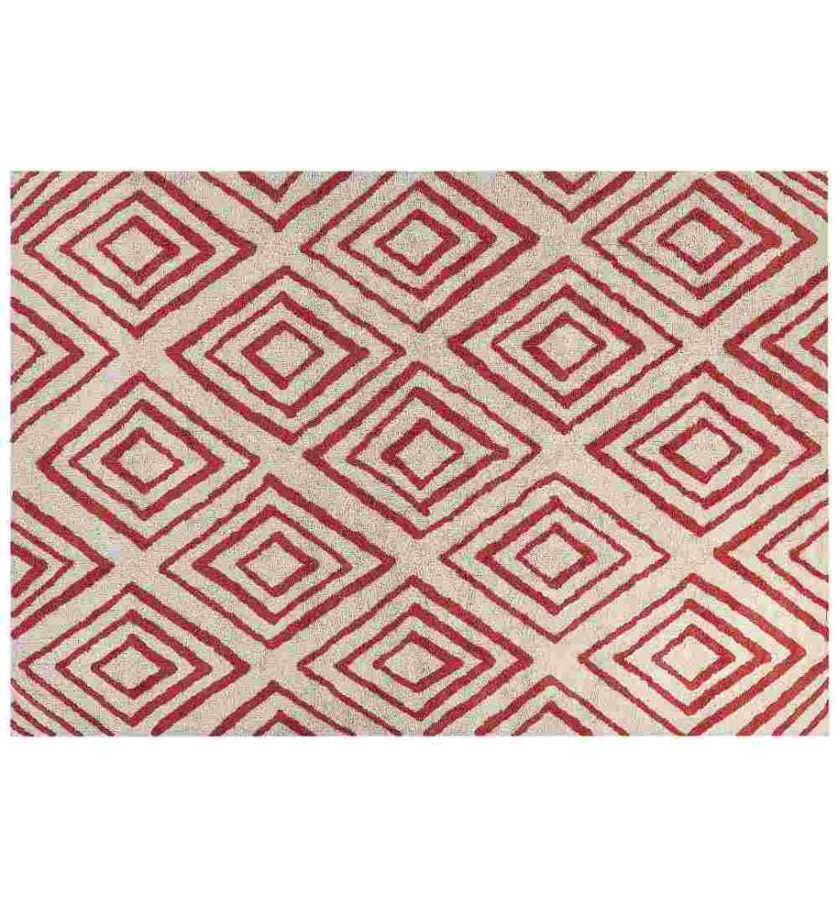 Tapis HASKOY Rouge 160 x 230 cm Coton