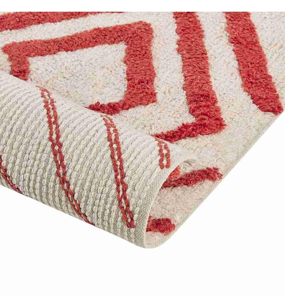 Tapis HASKOY Rouge 160 x 230 cm Coton