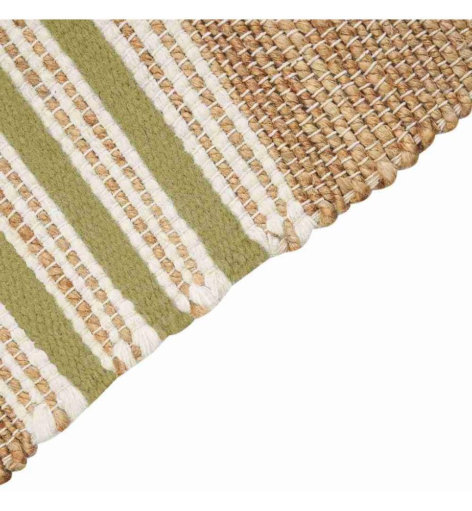 Tapis MIRZA Vert olive 80 x 150 cm Jute