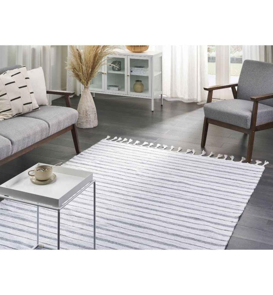 Tapis BADEMLI Blanc cassé 140 x 200 cm