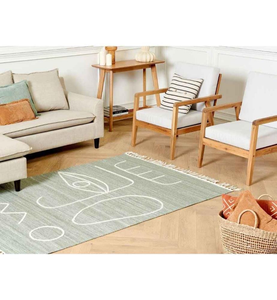 Tapis d'extérieur YAVU Vert clair 140 x 200 cm