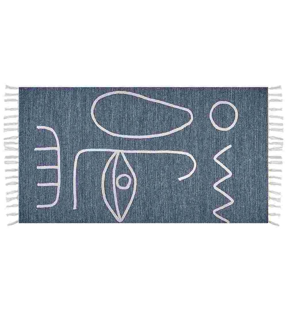 Outdoorteppich YAVU Blau 80 x 150 cm