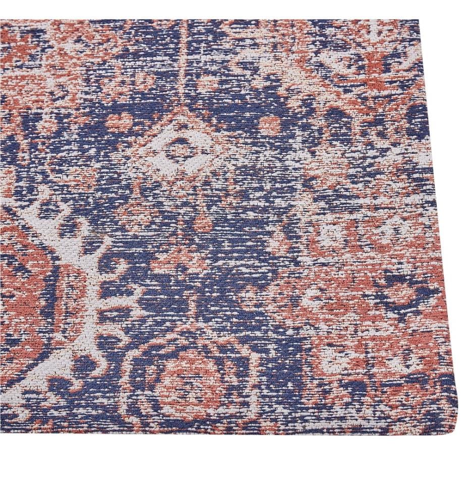 Teppich KURIN Blau 80 x 300 cm Baumwolle