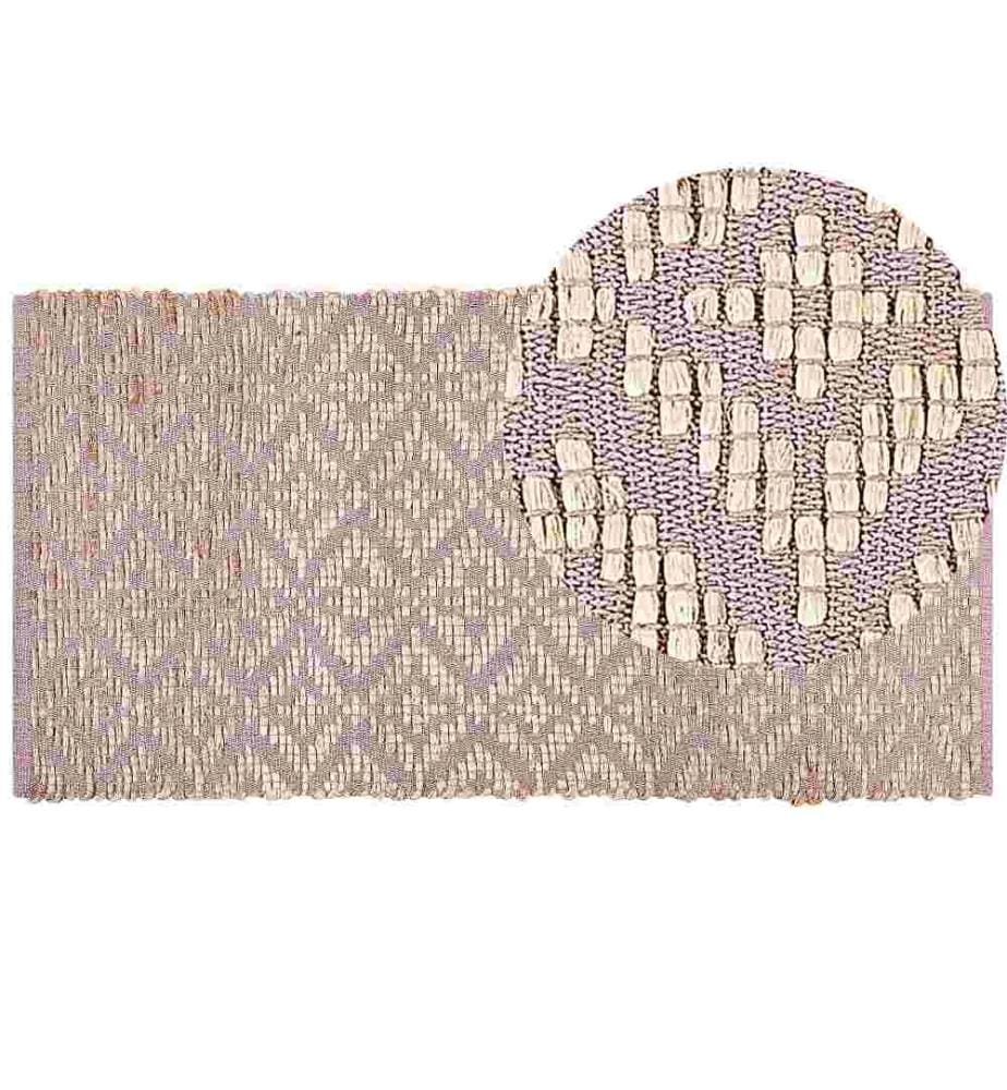 Tapis GERZE Rose 80 x 150 cm Coton