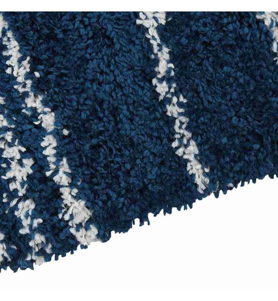 Tapis à poils longs TASHIR Bleu 80 x 150 cm