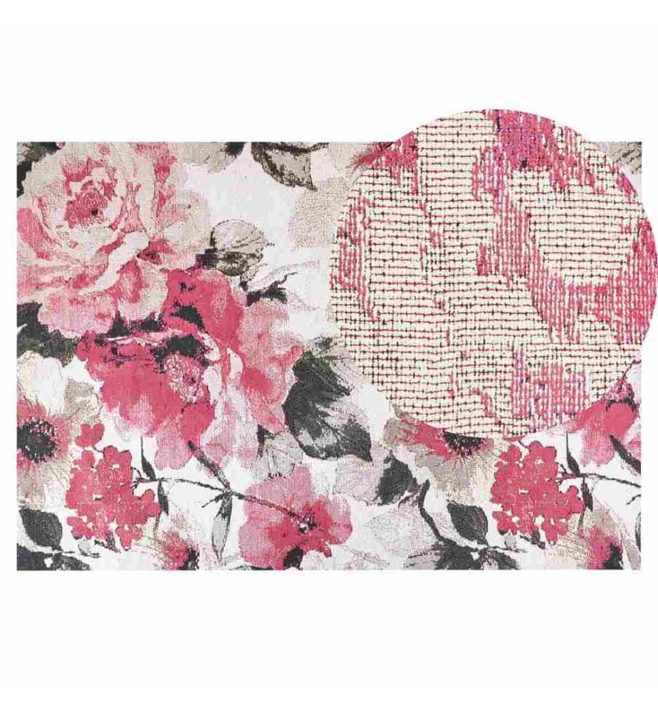 Tapis EJAZ Rose 140 x 200 cm Coton
