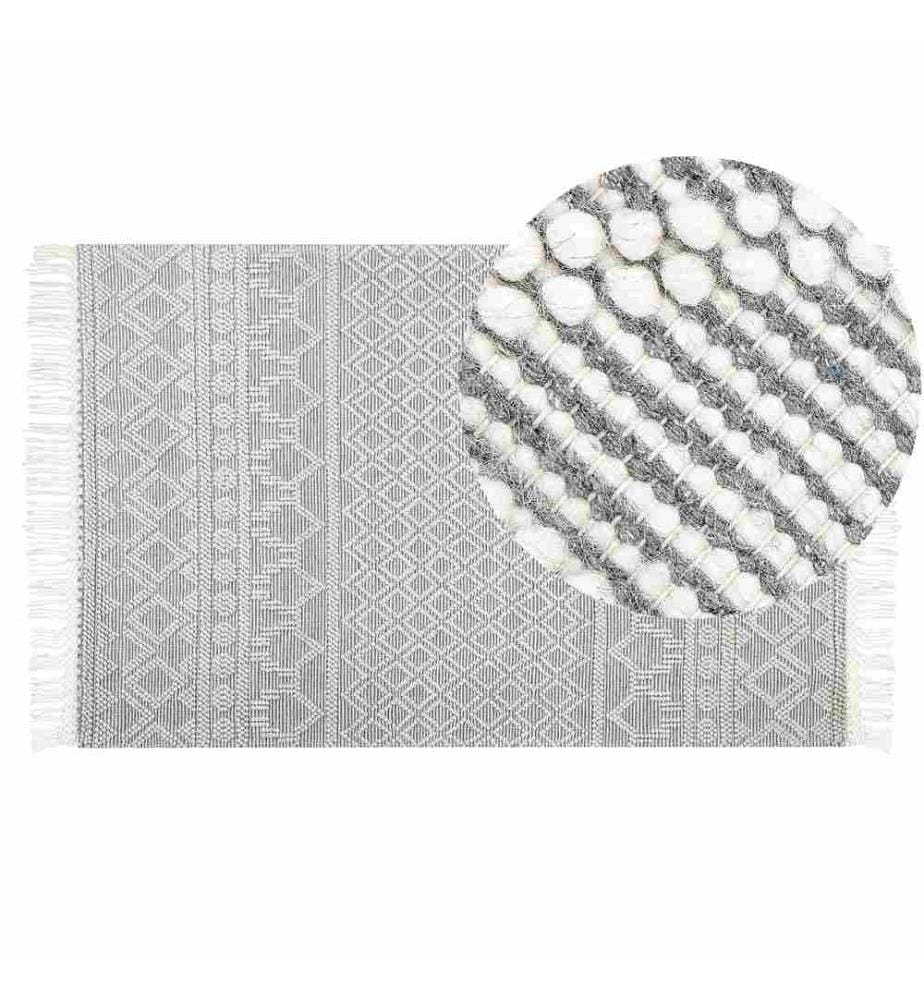 Tapis SOLHAN Gris Beige 160 x 230 cm Laine