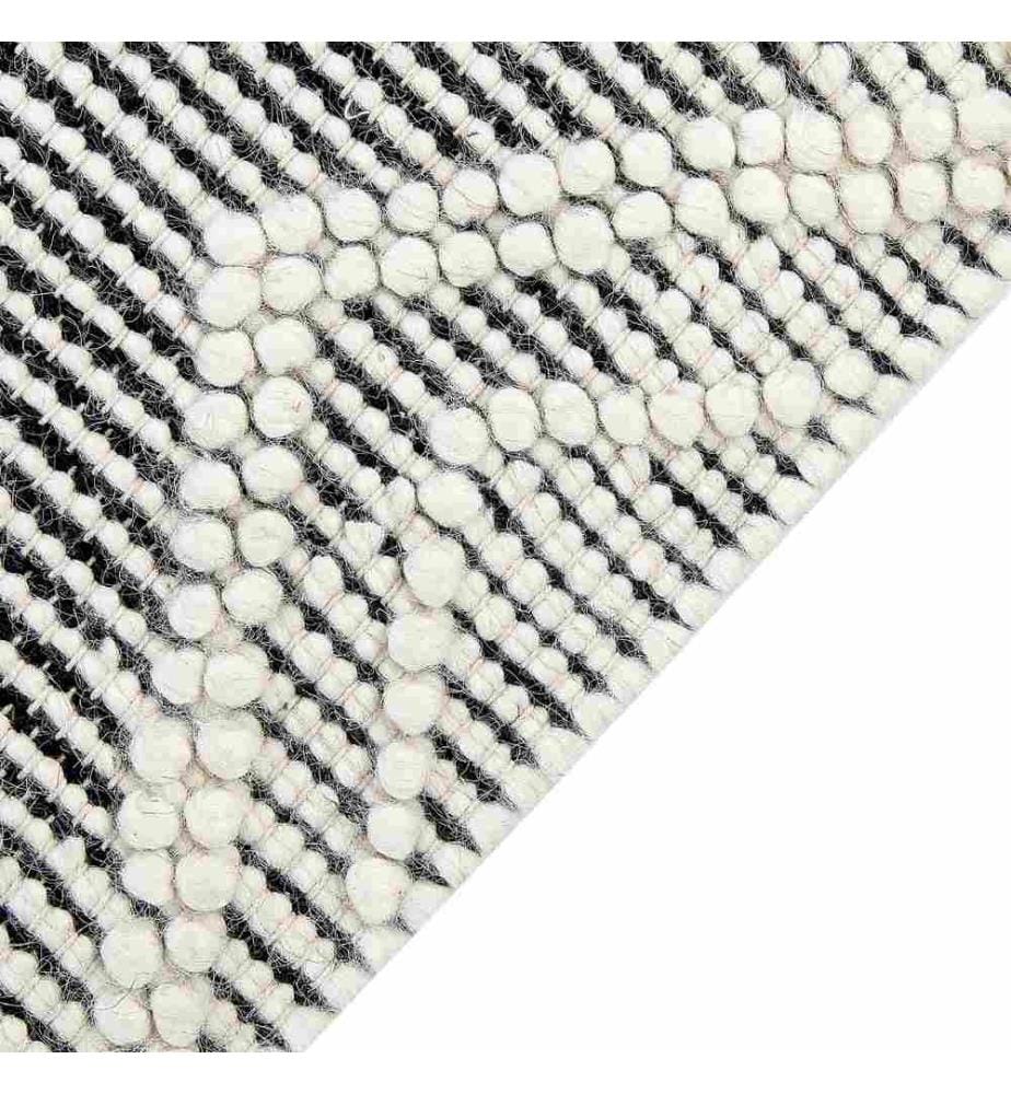 Tapis PAZAR Noir/blanc 160 x 230 cm Laine