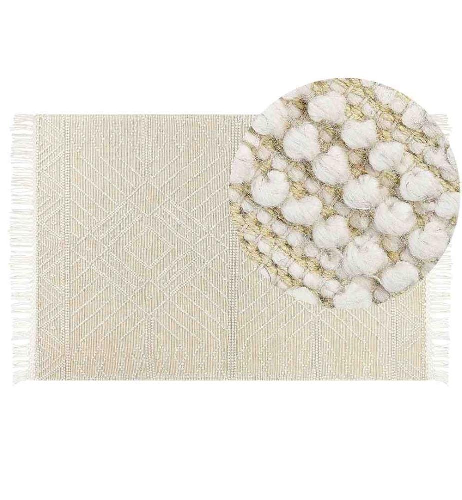 Tapis MAVIKENT Beige 160 x 230 cm Laine