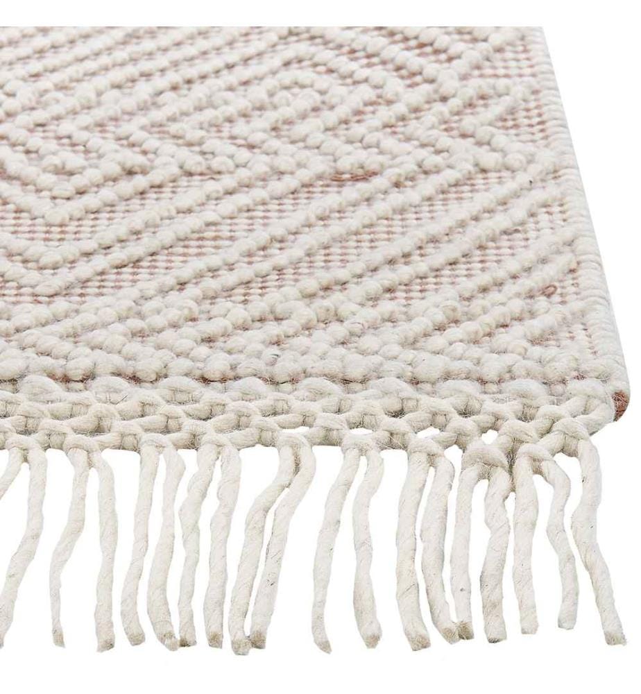 Teppich KESTEL Braun Beige 160 x 230 cm Wolle