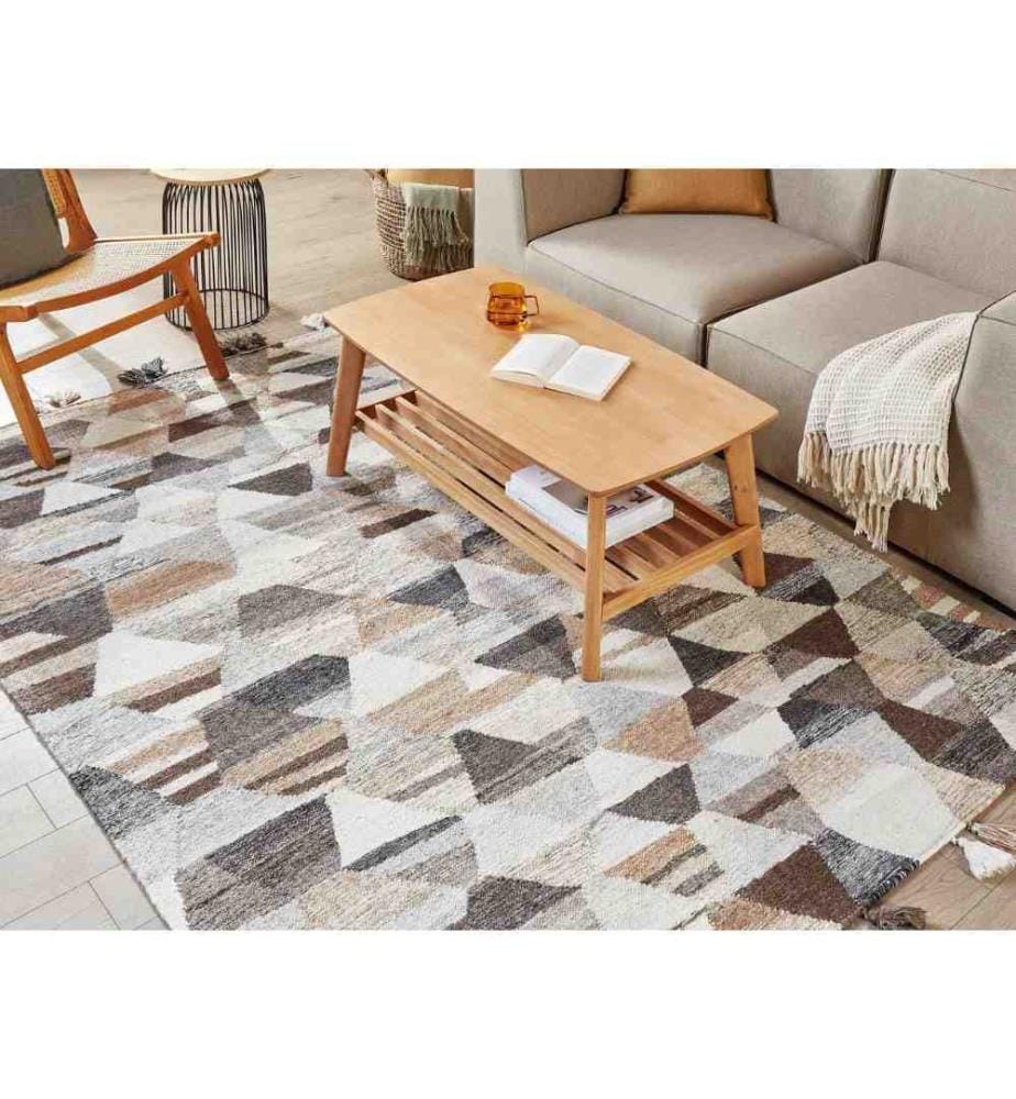 Tapis ARGAVAND Beige 160 x 230 cm Laine Kilim
