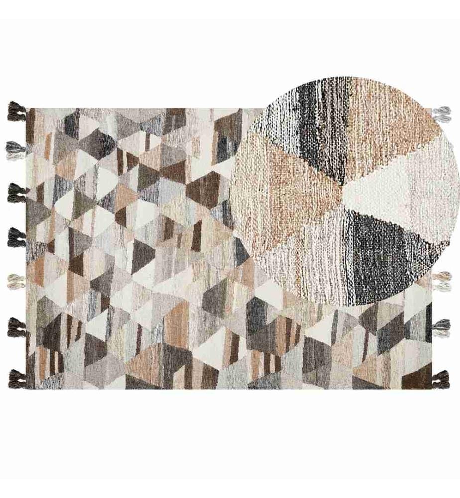 Tapis ARGAVAND Beige 160 x 230 cm Laine Kilim