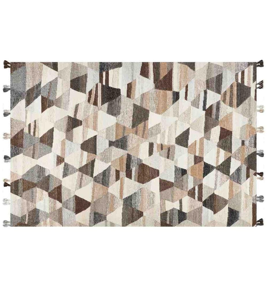 Teppich ARGAVAND Beige 200 x 300 cm Wolle Kelim