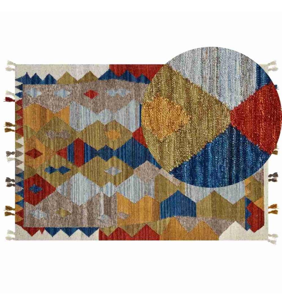 Tapis ARZAKAN Multicolore 160 x 230 cm Laine Kilim