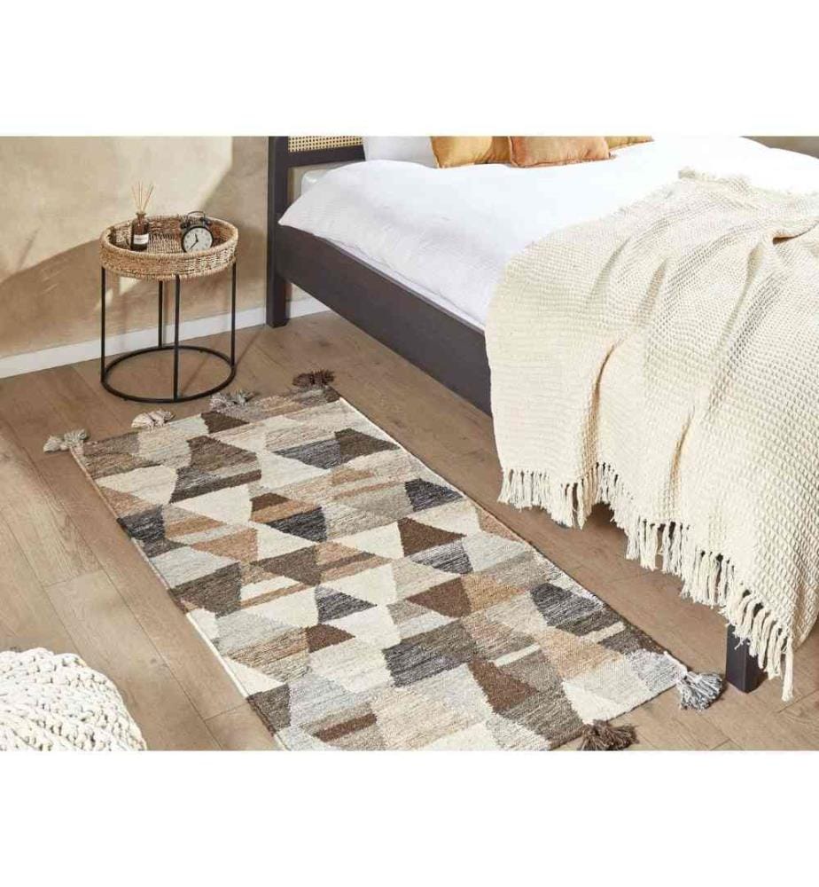 Tapis ARGAVAND Beige 80 x 150 cm Laine Kilim