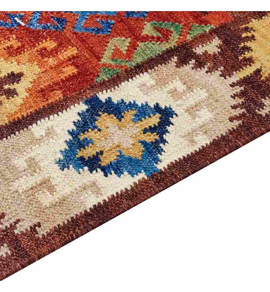 Teppich ZOVUNI Bunt 200 x 300 cm Wolle Kelim