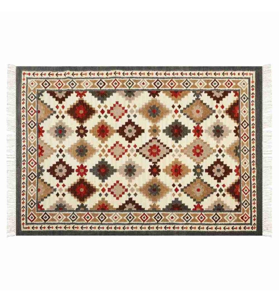 Tapis GHUKASAVAN Multicolore 140 x 200 cm Laine Kilim