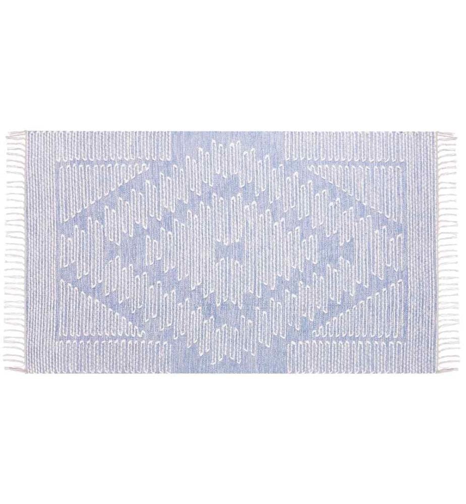 Tapis ANSAR Bleu 80 x 150 cm Coton