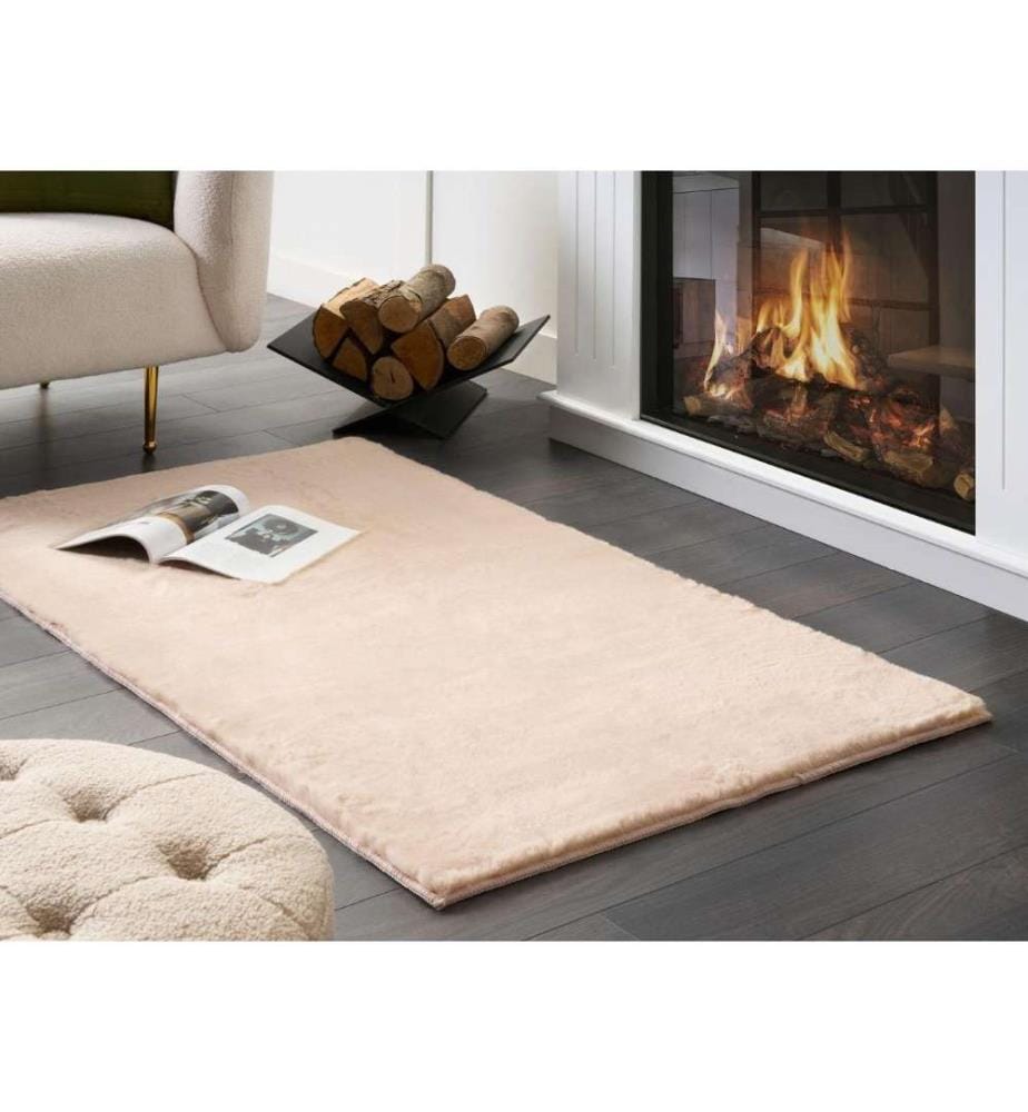Tapis en fausse fourrure MIRPUR Beige 80 x 150 cm