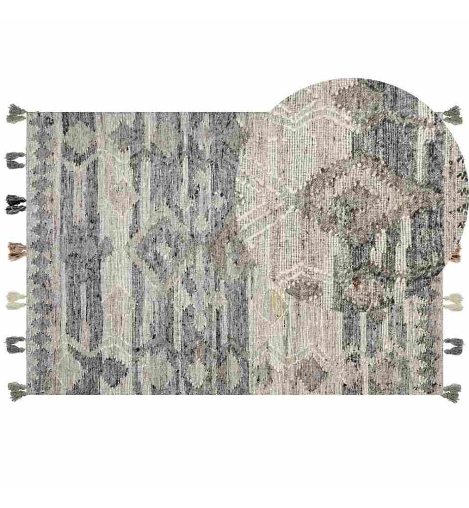 Tapis ARATASHEN Gris 160 x 230 cm Laine Kilim