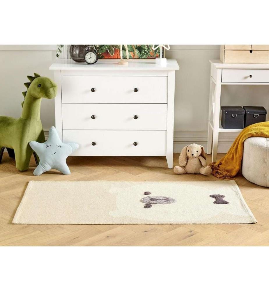 Tapis enfant SIMAU Beige 80 x 150 cm Coton