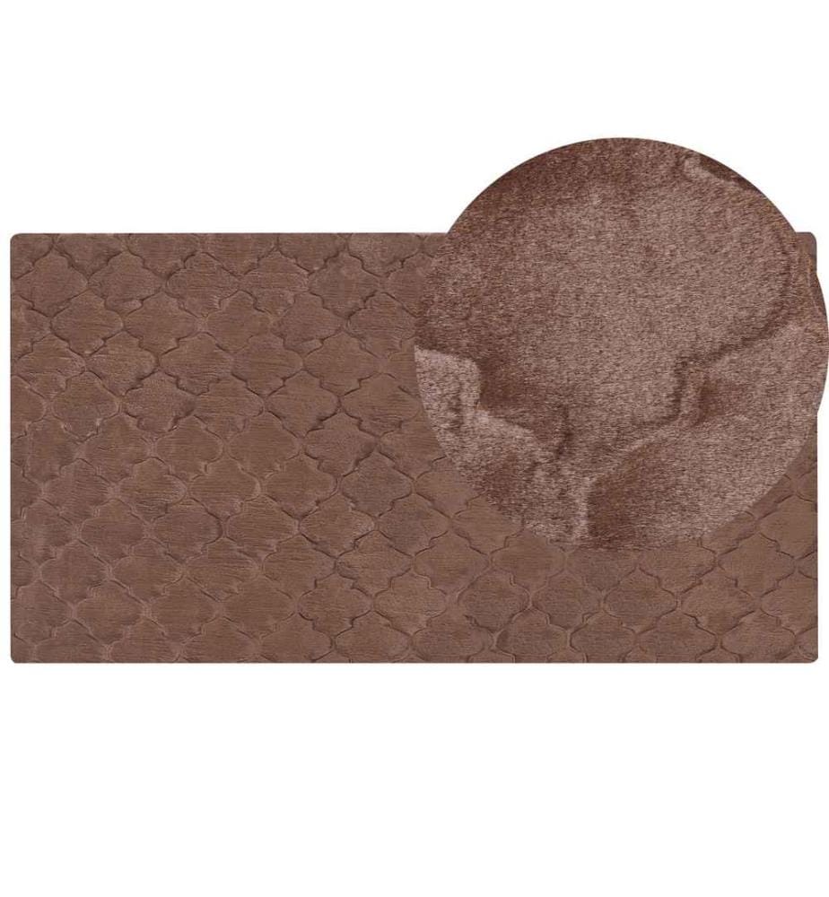Tapis en fausse fourrure GHARO Marron 80 x 150 cm