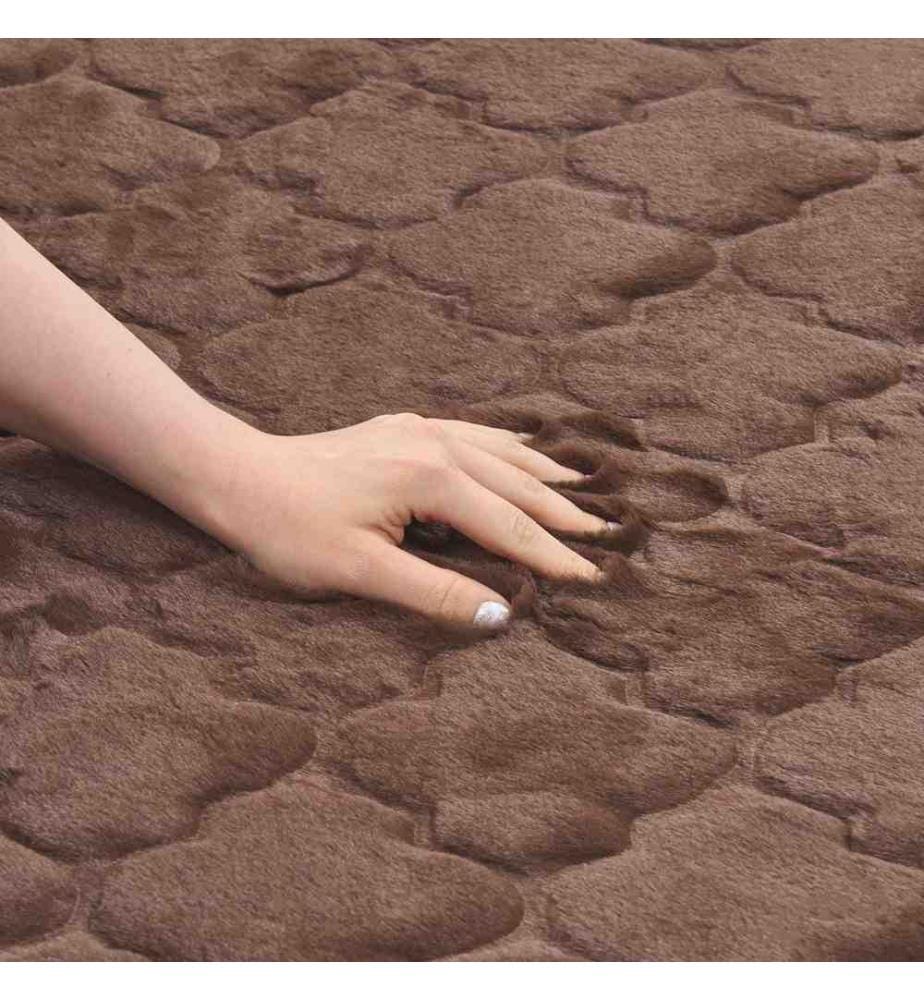 Tapis en fausse fourrure GHARO Marron 160 x 230 cm