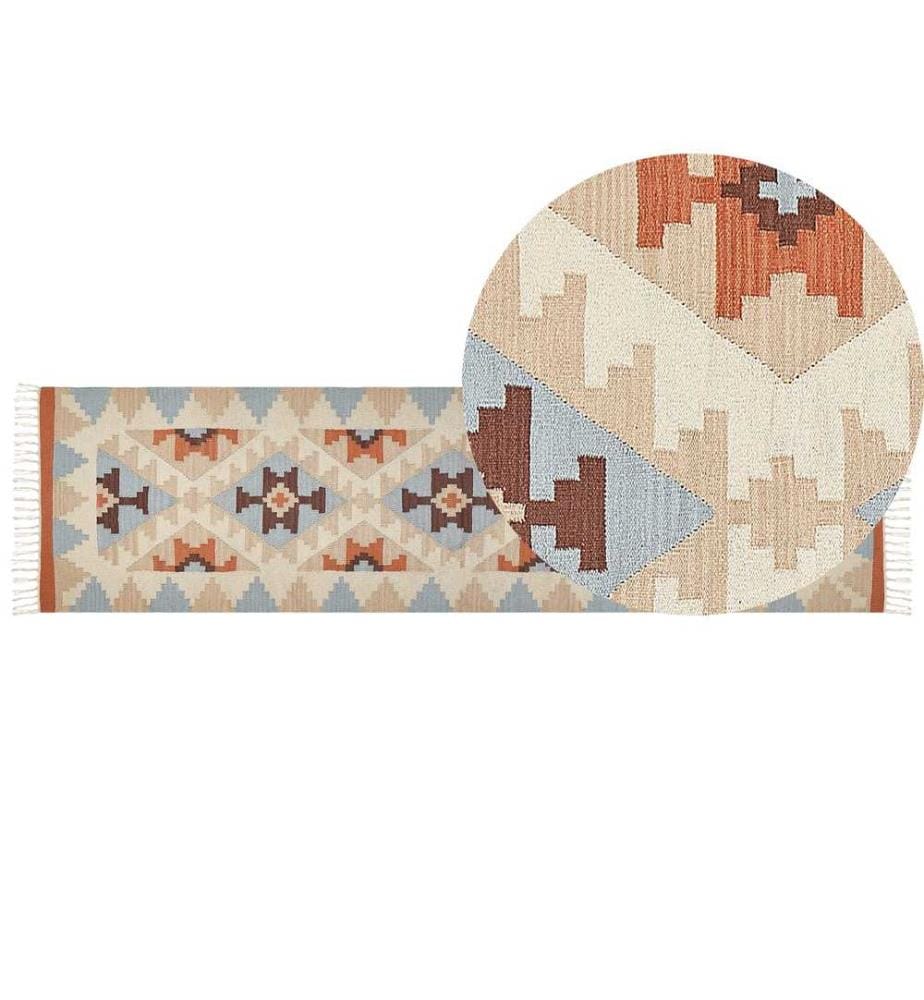Tapis DILIJAN Multicolore 80 x 300 cm Coton Kilim