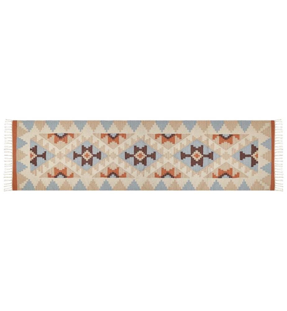 Tapis DILIJAN Multicolore 80 x 300 cm Coton Kilim