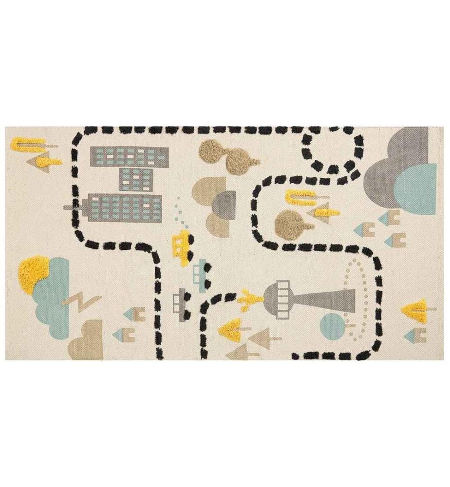 Kinderteppich SAZAK Bunt 80 x 150 cm Baumwolle