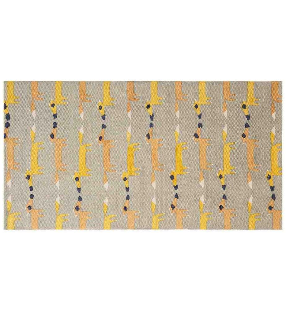 Kinderteppich BANKGO Grau 80 x 150 cm Baumwolle