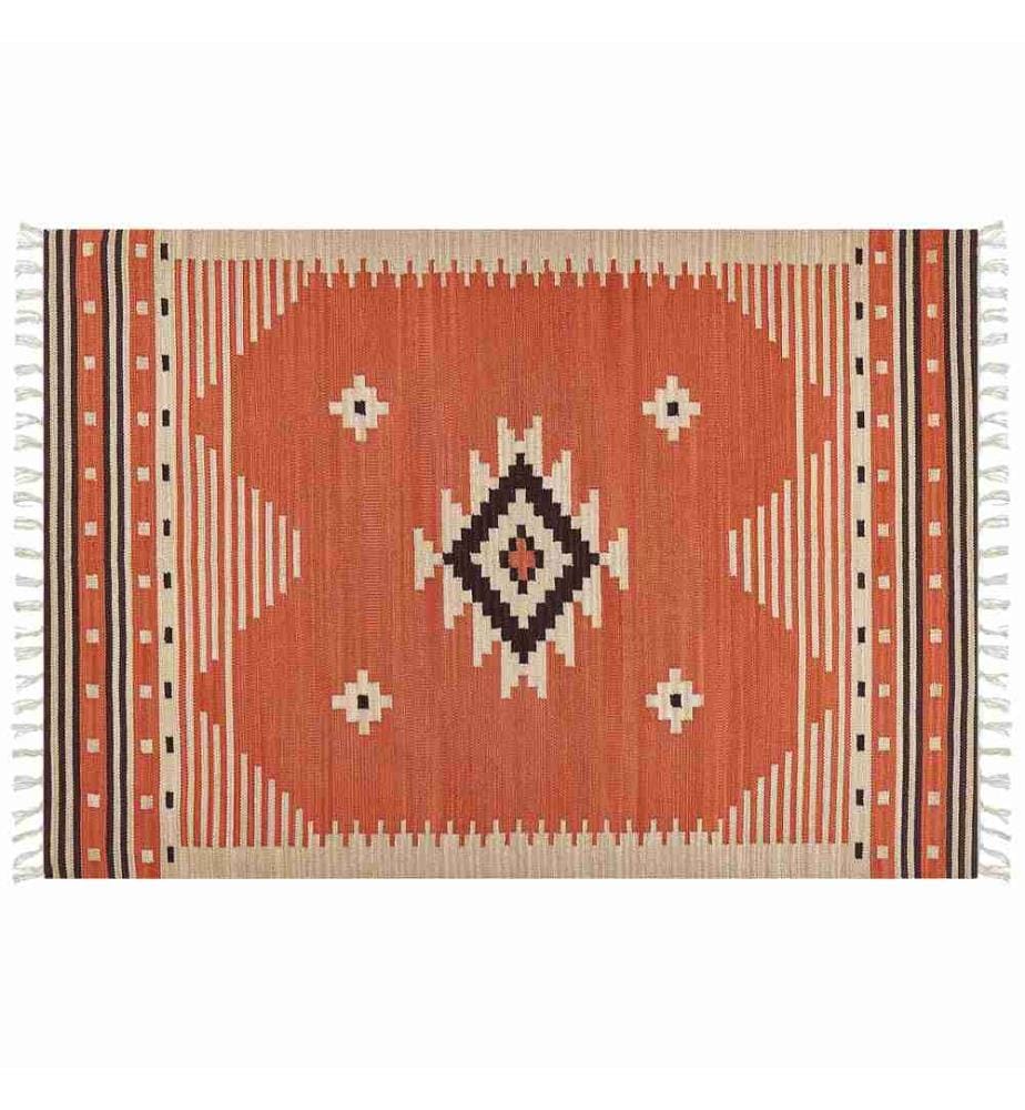 Tapis GAVAR Orange 160 x 230 cm Coton Kilim
