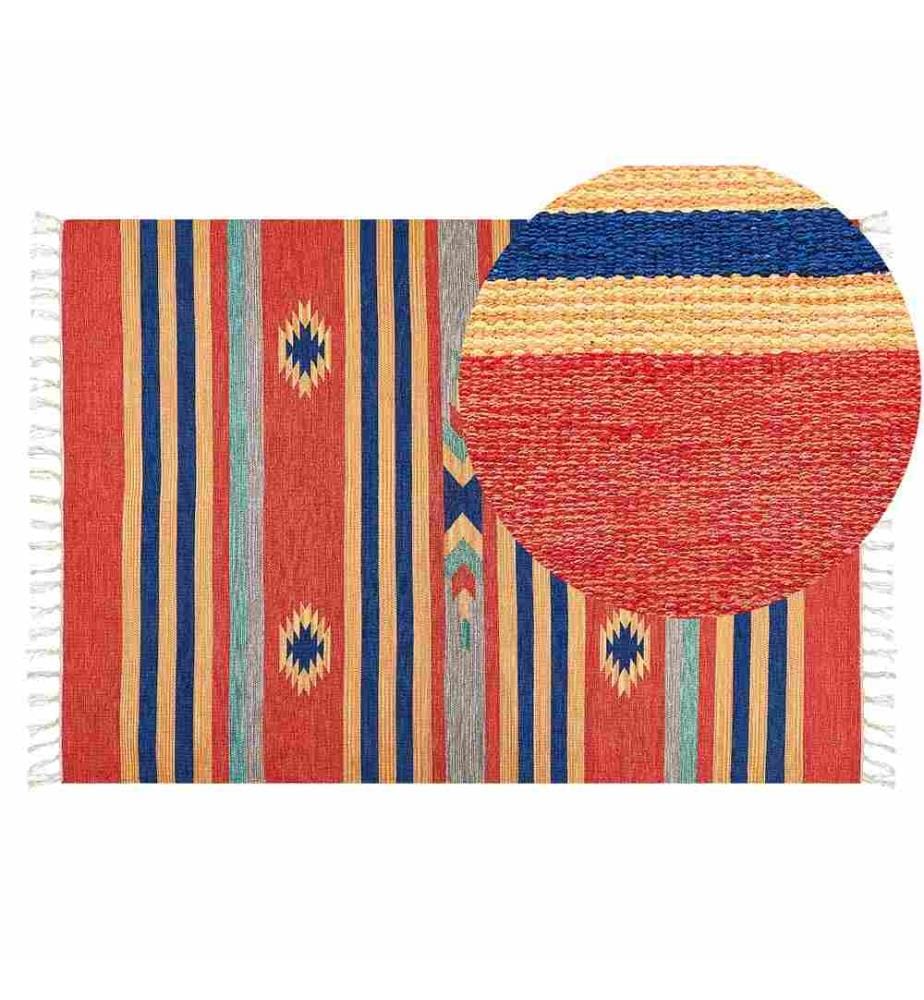 Tapis HATIS Multicolore 140 x 200 cm Coton Kilim