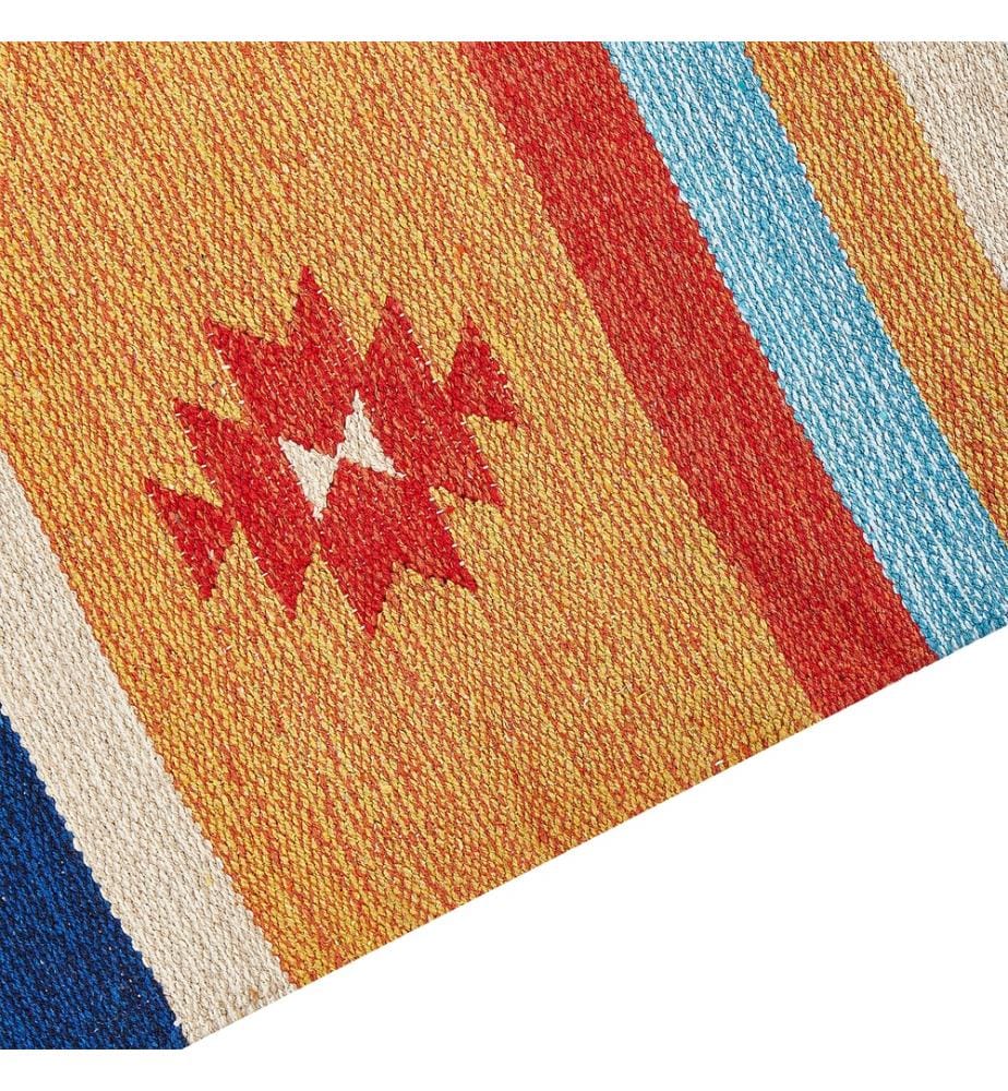 Tapis TARONIK Multicolore 140 x 200 cm Coton Kilim