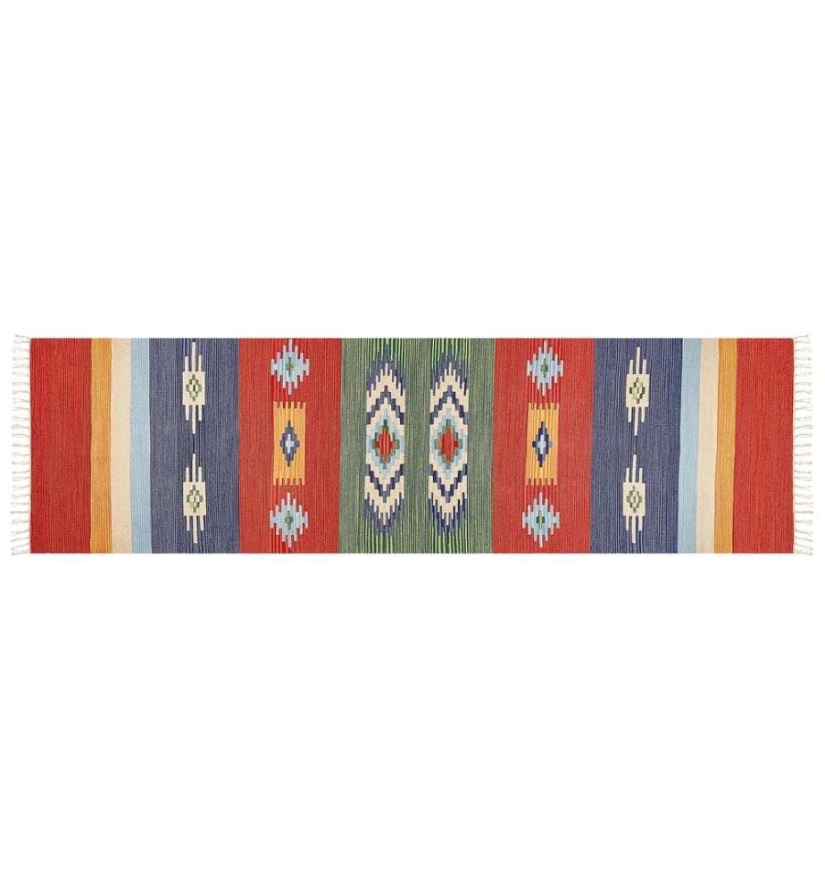 Tapis KAMARIS Multicolore 80 x 300 cm Coton Kilim